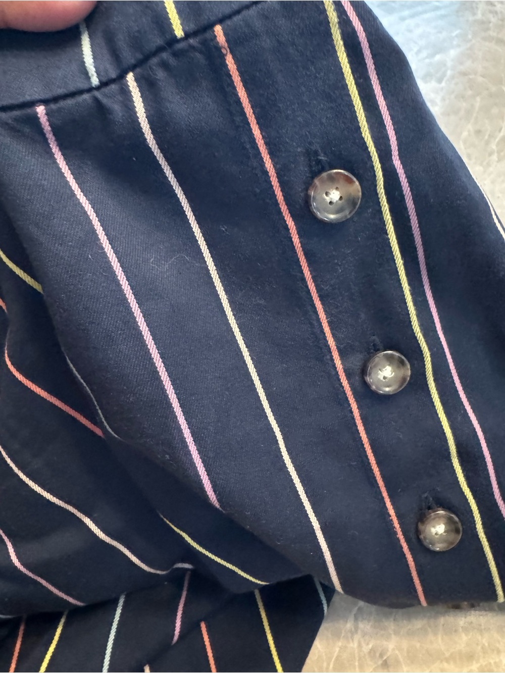 Marine Layer Button Up Striped Midi Skirt  Small - Picture 8 of 10